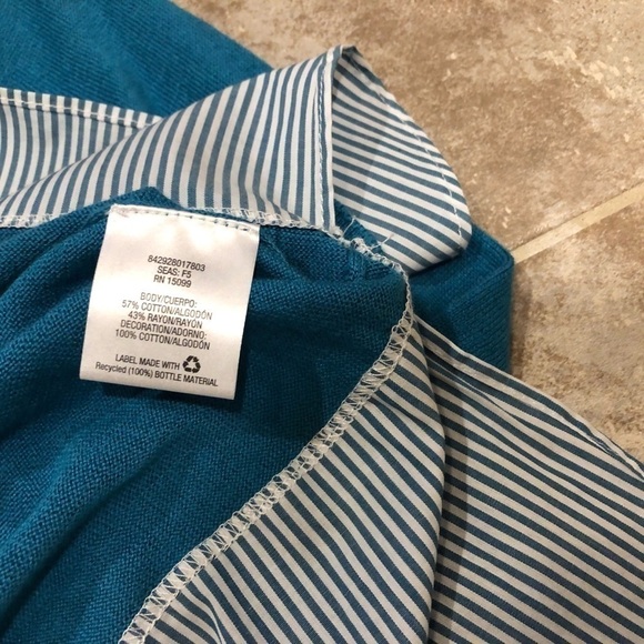 🆕 Laura Scott layered blue scoop neck swea… - Picture 7 of 9